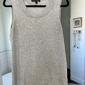 Cable & Gauge Gray Sleeveless Knit Tank Top